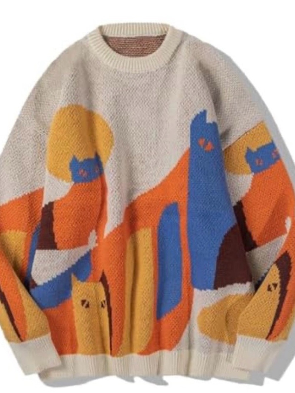 Aelfric Eden Colorblock Cat Crewneck Sweater - never worn